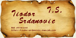 Tiodor Srdanović vizit kartica